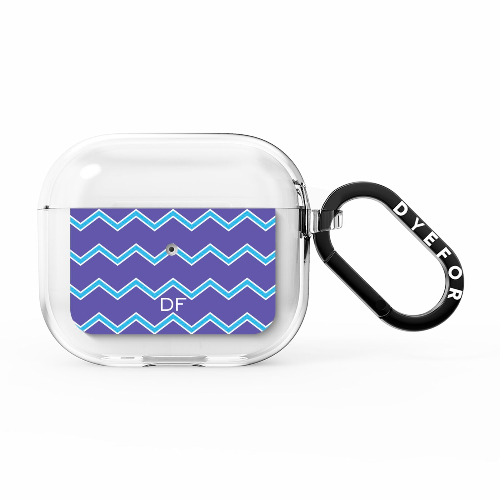 Personalised Chevron 2 Tone AirPods Clear Case 3rd Gen