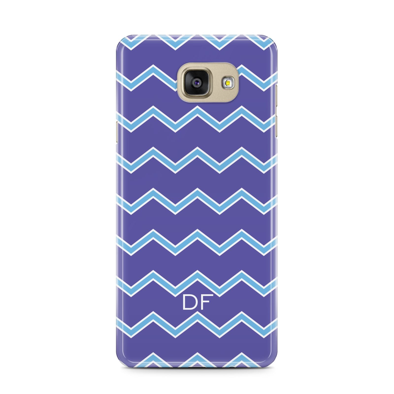 Personalised Chevron 2 Tone Samsung Galaxy A7 2016 Case on gold phone