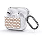 Personalised Chevron Beige AirPods Glitter Case 3rd Gen Side Image