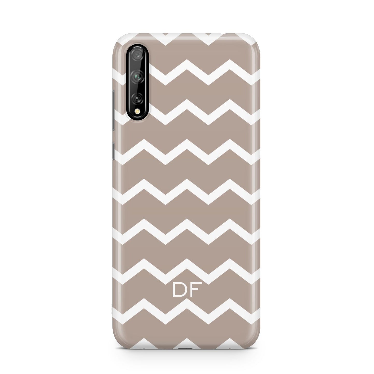 Personalised Chevron Beige Huawei Enjoy 10s Phone Case