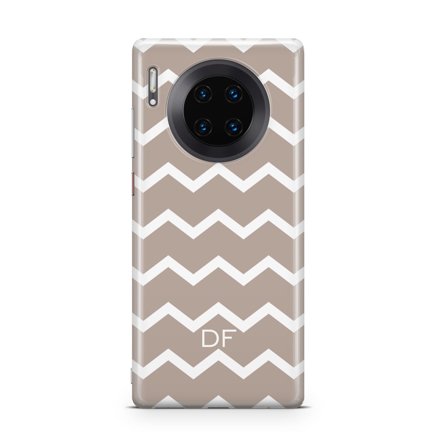 Personalised Chevron Beige Huawei Mate 30 Pro Phone Case