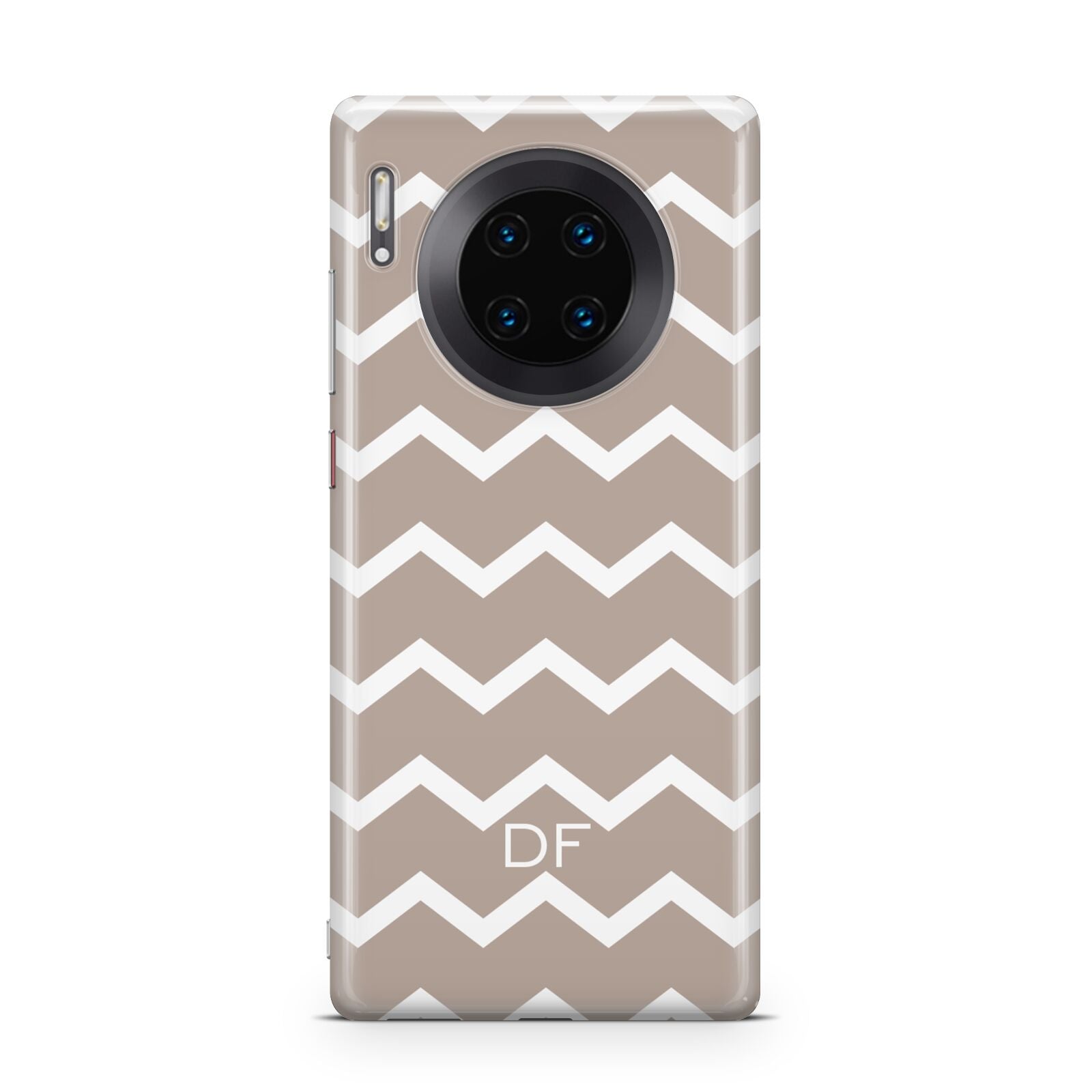 Personalised Chevron Beige Huawei Mate 30 Pro Phone Case