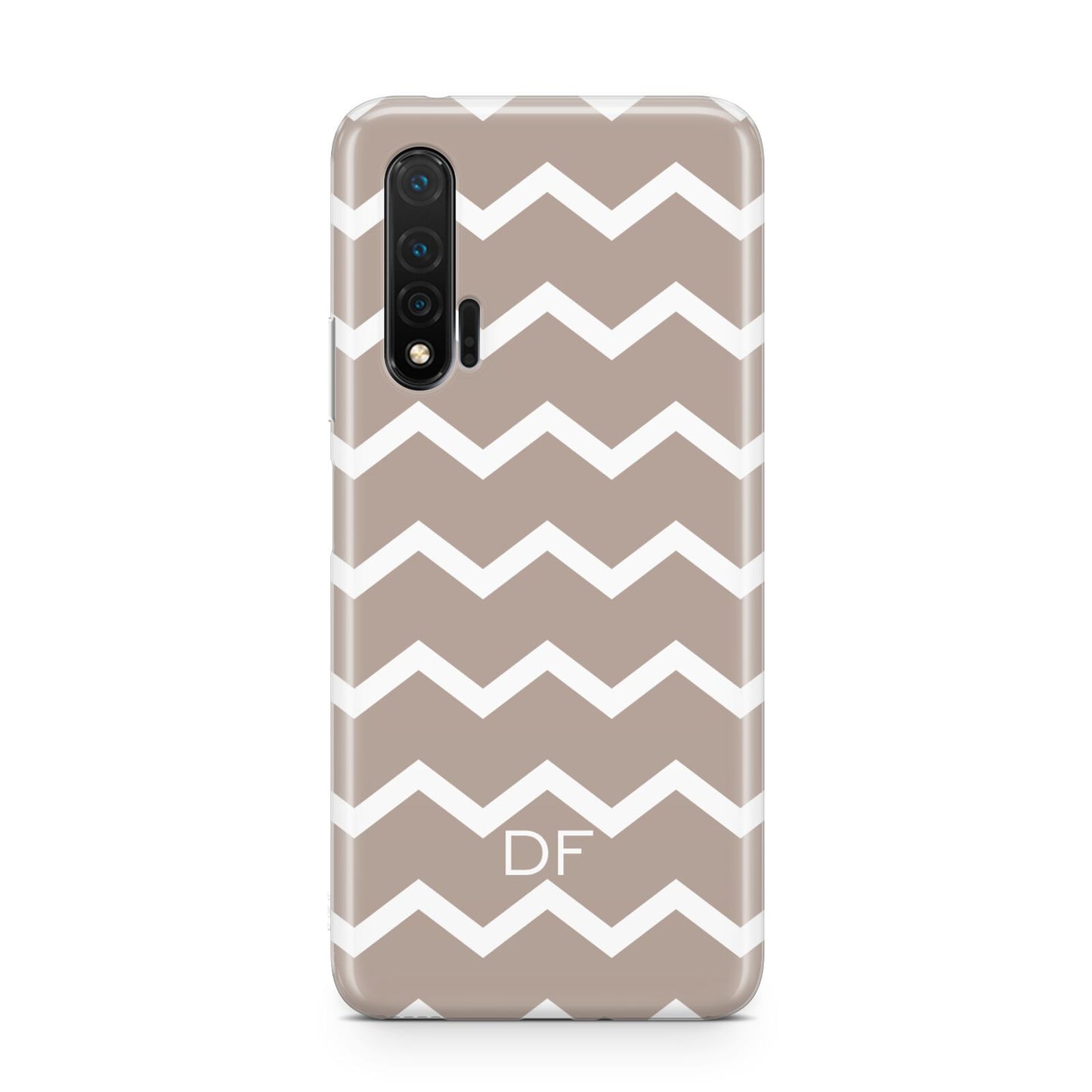 Personalised Chevron Beige Huawei Nova 6 Phone Case