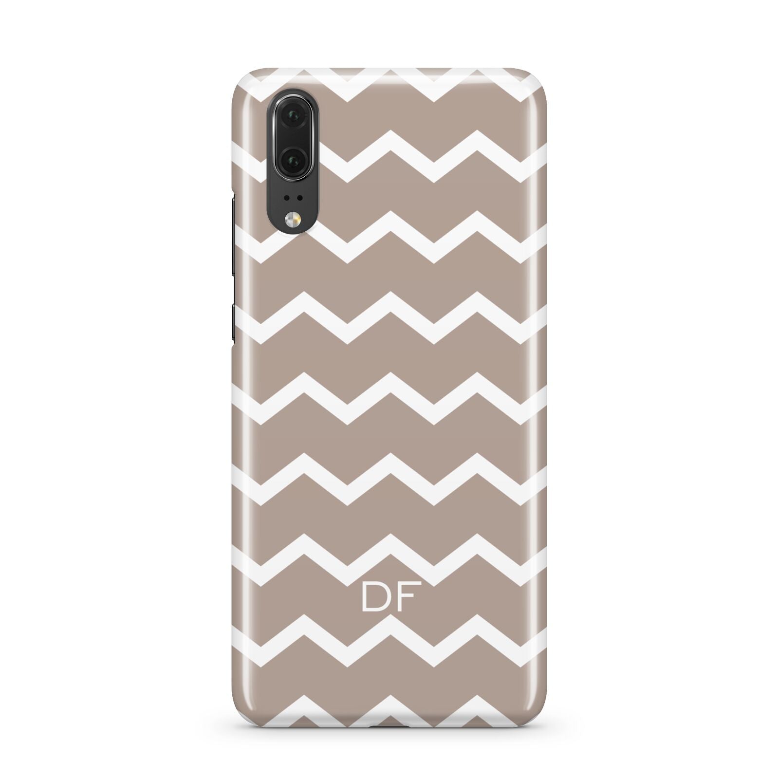 Personalised Chevron Beige Huawei P20 Phone Case