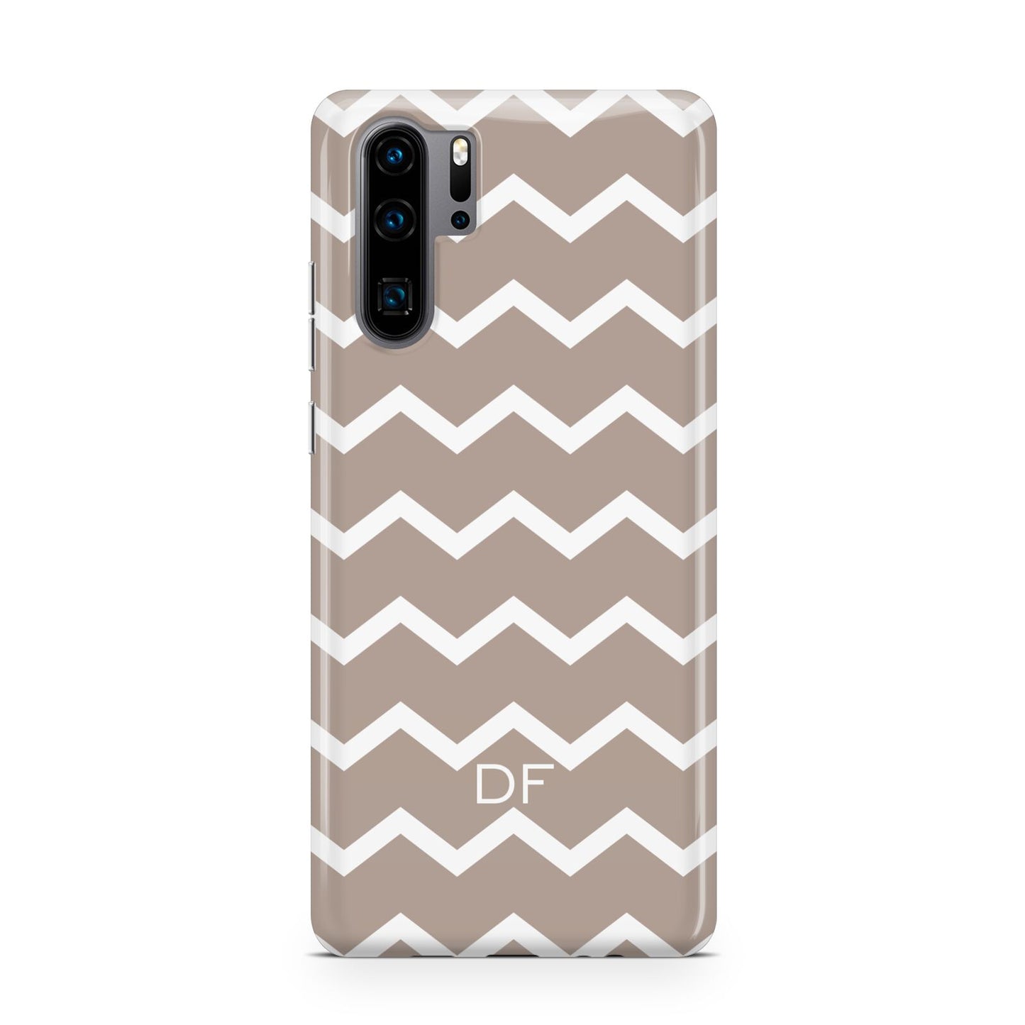 Personalised Chevron Beige Huawei P30 Pro Phone Case
