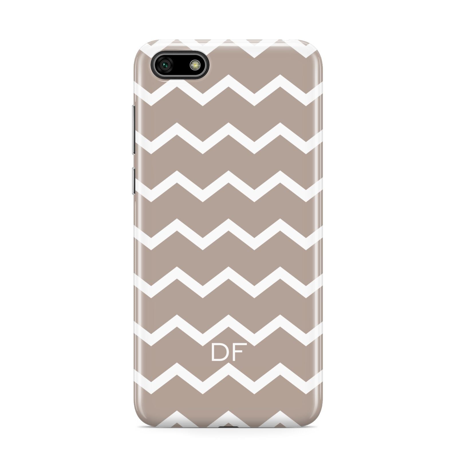 Personalised Chevron Beige Huawei Y5 Prime 2018 Phone Case