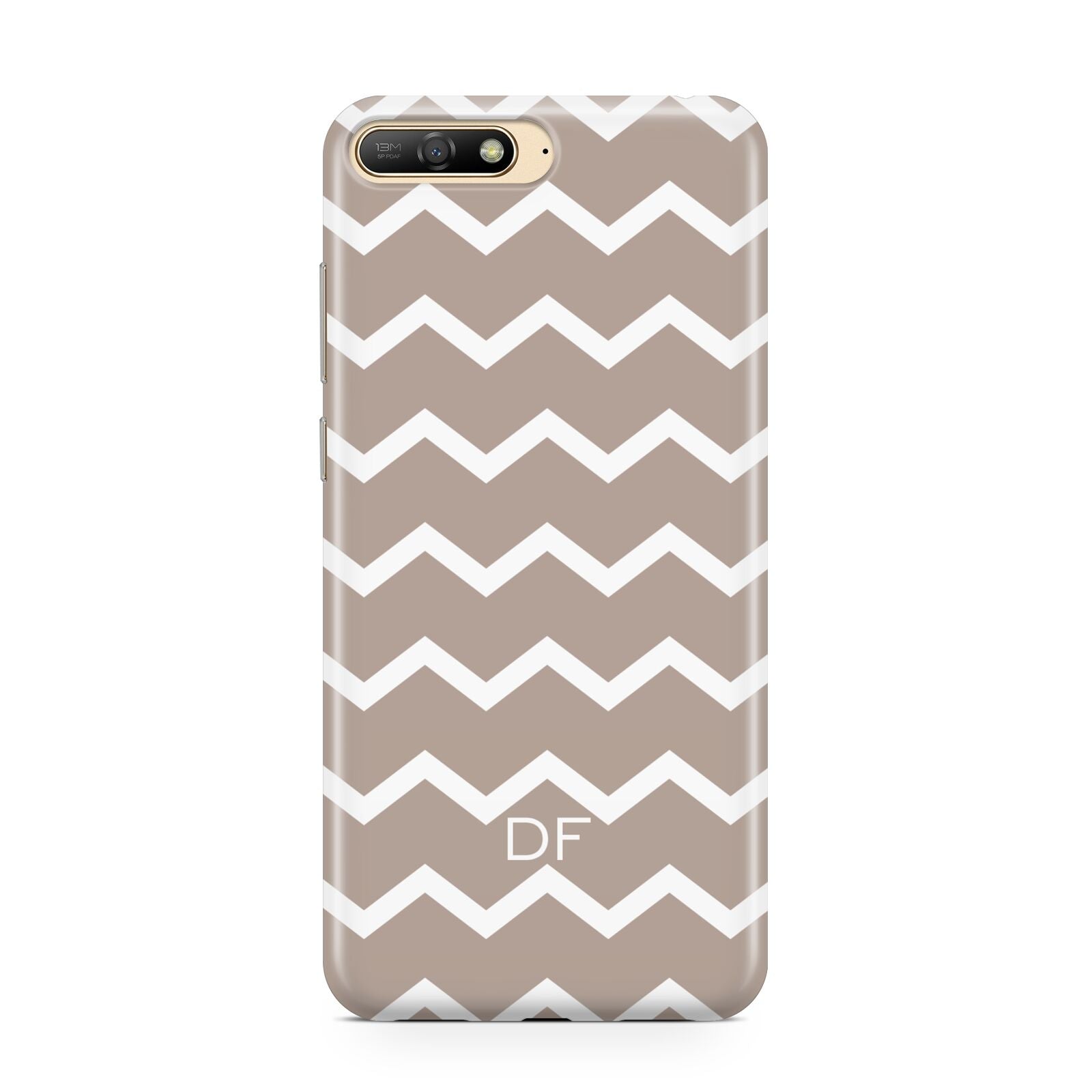 Personalised Chevron Beige Huawei Y6 2018