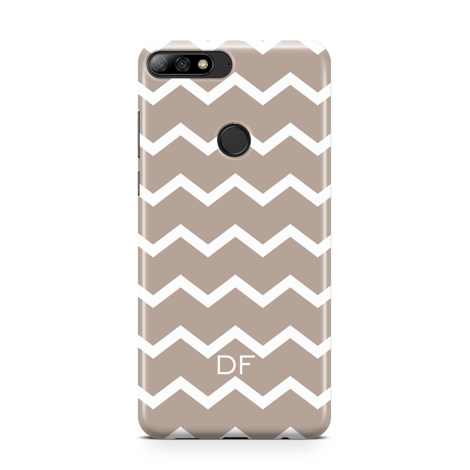 Personalised Chevron Beige Huawei Y7 2018