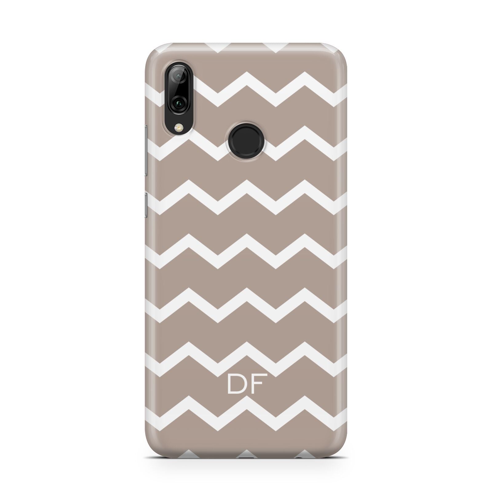 Personalised Chevron Beige Huawei Y7 2019