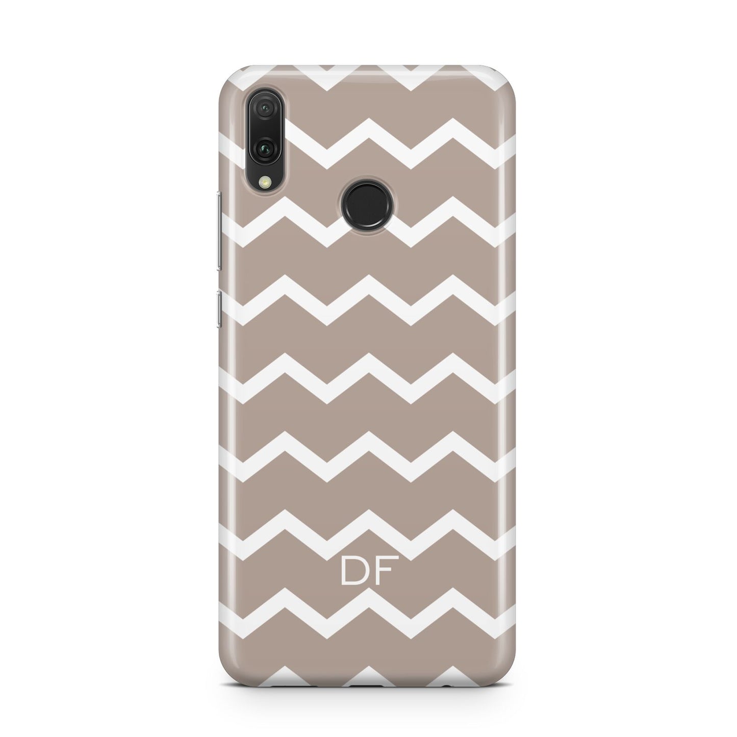 Personalised Chevron Beige Huawei Y9 2019