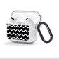 Personalised Chevron Black AirPods Clear Case 3rd Gen Side Image