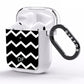 Personalised Chevron Black AirPods Clear Case Side Image