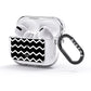 Personalised Chevron Black AirPods Glitter Case 3rd Gen Side Image