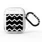 Personalised Chevron Black AirPods Glitter Case