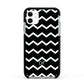 Personalised Chevron Black Apple iPhone 11 in White with Black Impact Case