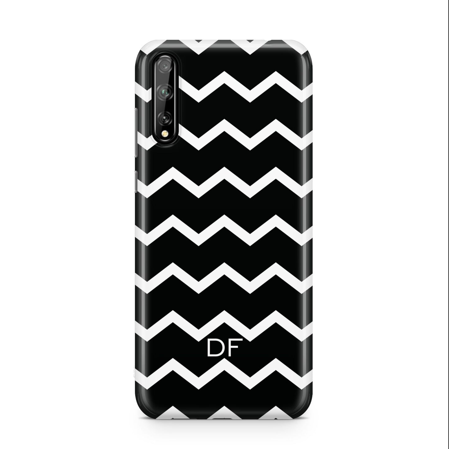 Personalised Chevron Black Huawei Enjoy 10s Phone Case