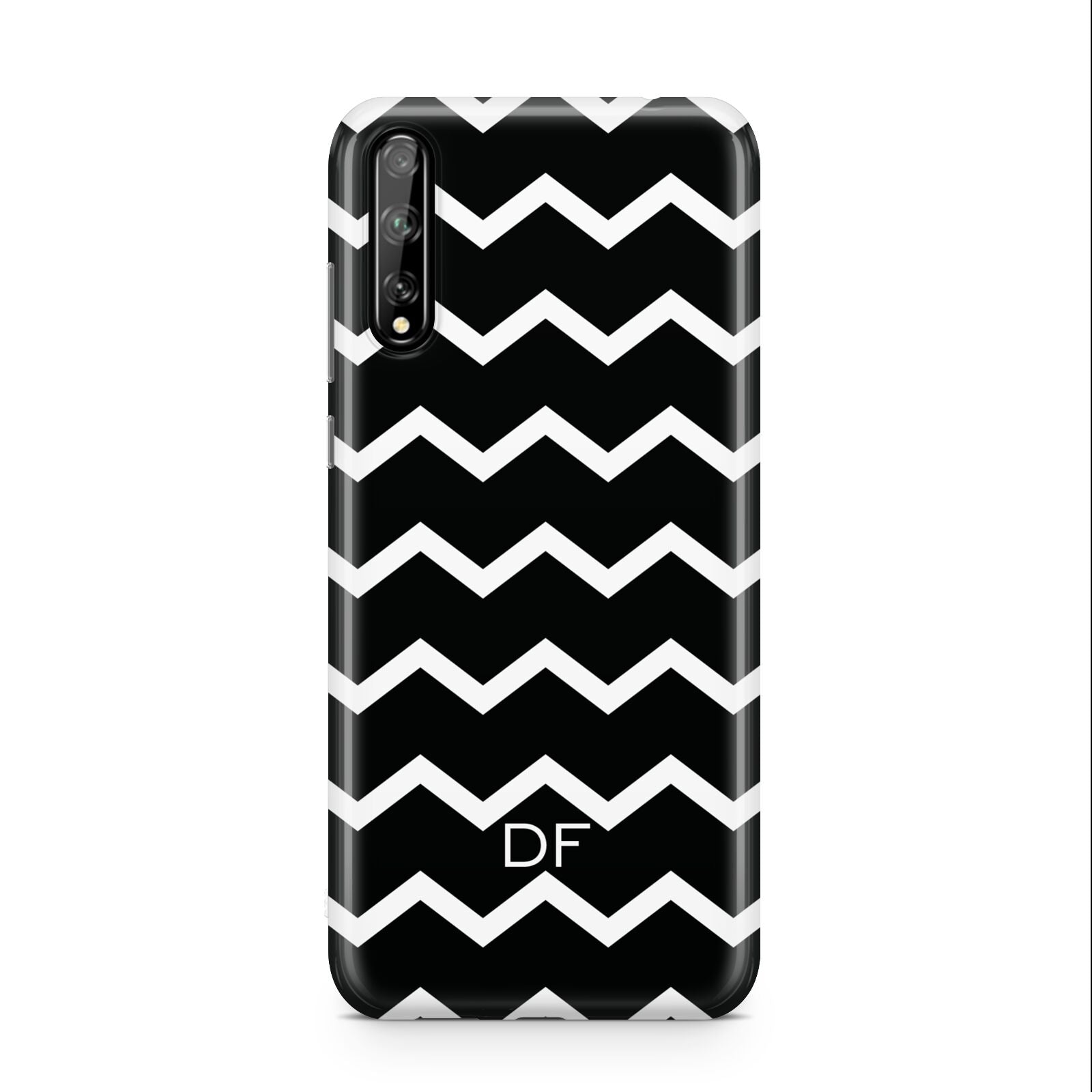 Personalised Chevron Black Huawei Enjoy 10s Phone Case