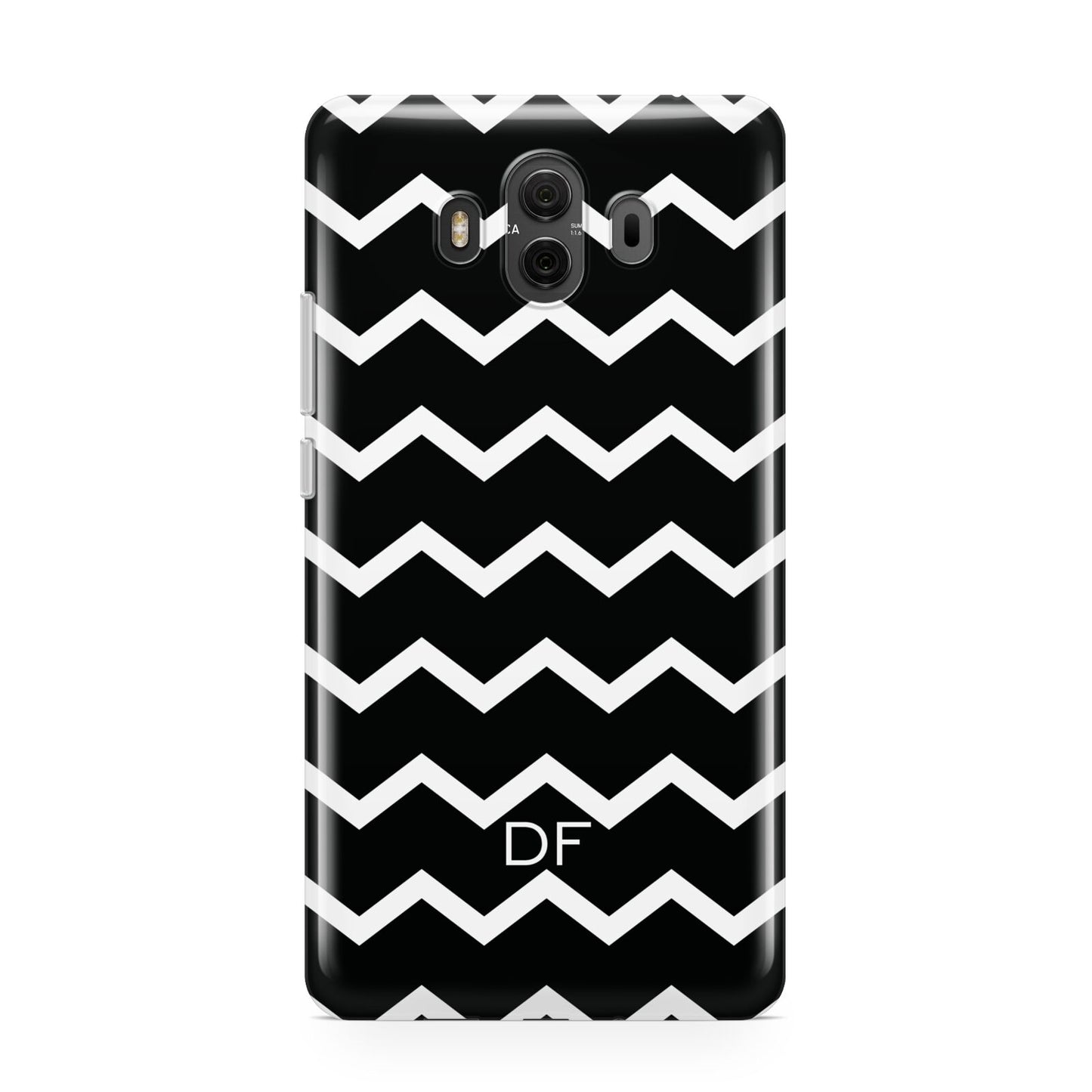 Personalised Chevron Black Huawei Mate 10 Protective Phone Case