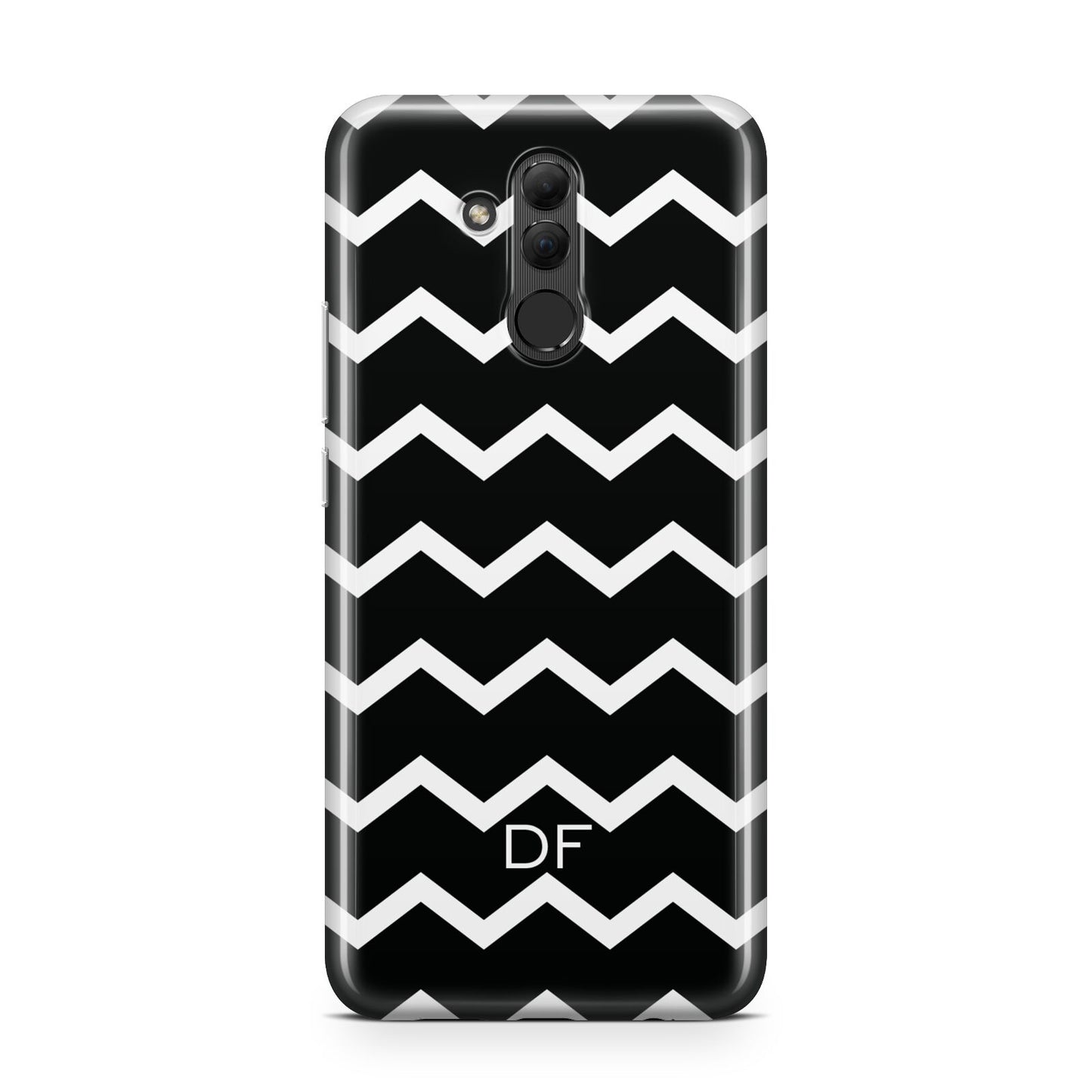 Personalised Chevron Black Huawei Mate 20 Lite