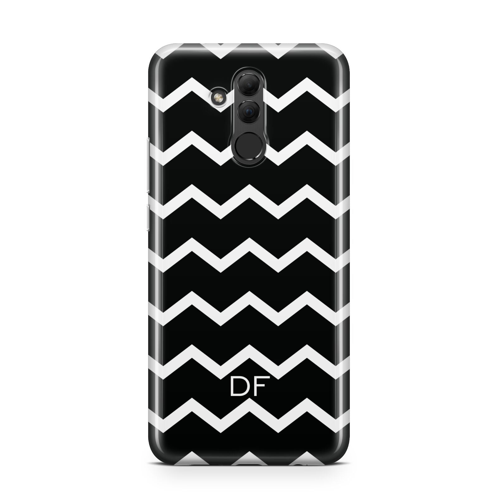 Personalised Chevron Black Huawei Mate 20 Lite