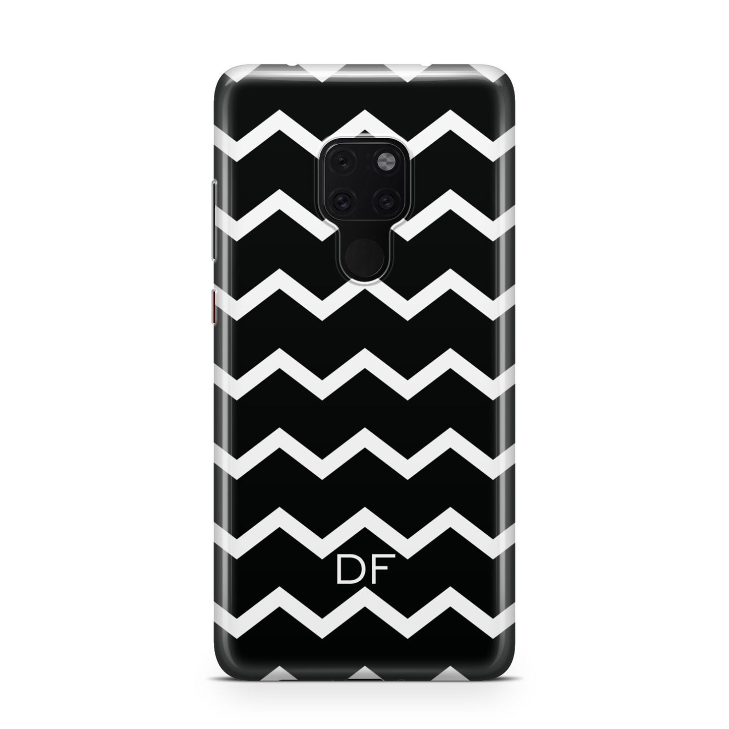 Personalised Chevron Black Huawei Mate 20 Phone Case