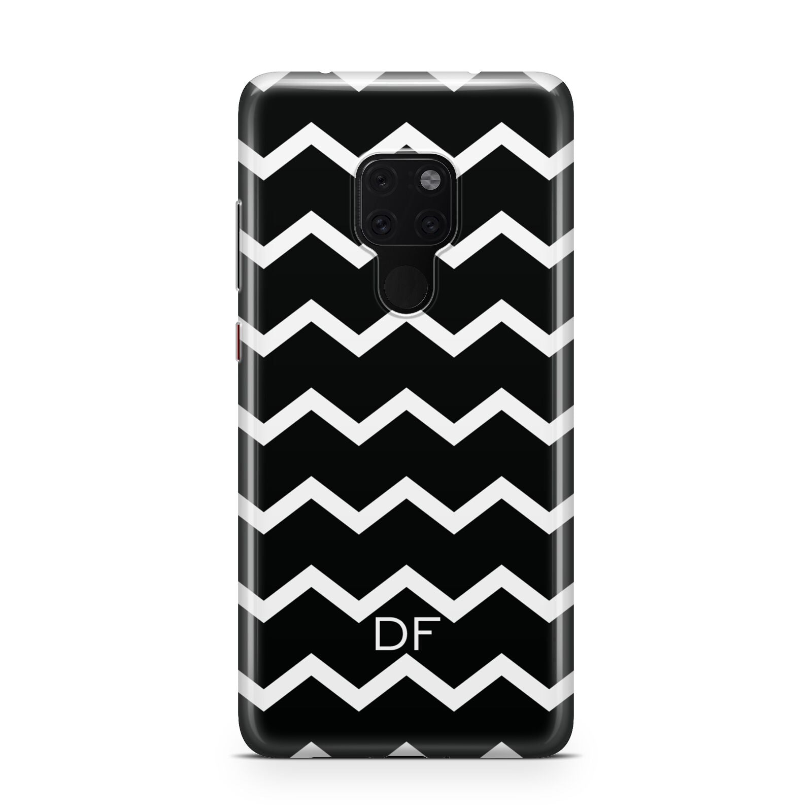 Personalised Chevron Black Huawei Mate 20 Phone Case