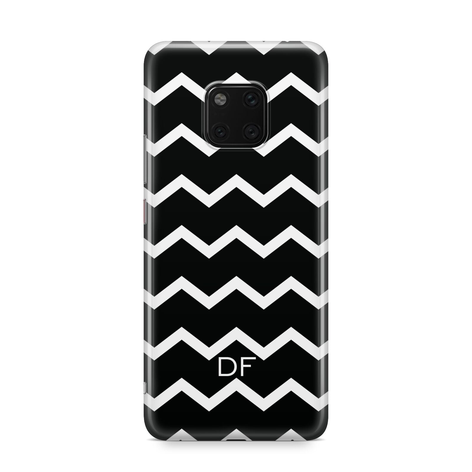 Personalised Chevron Black Huawei Mate 20 Pro Phone Case