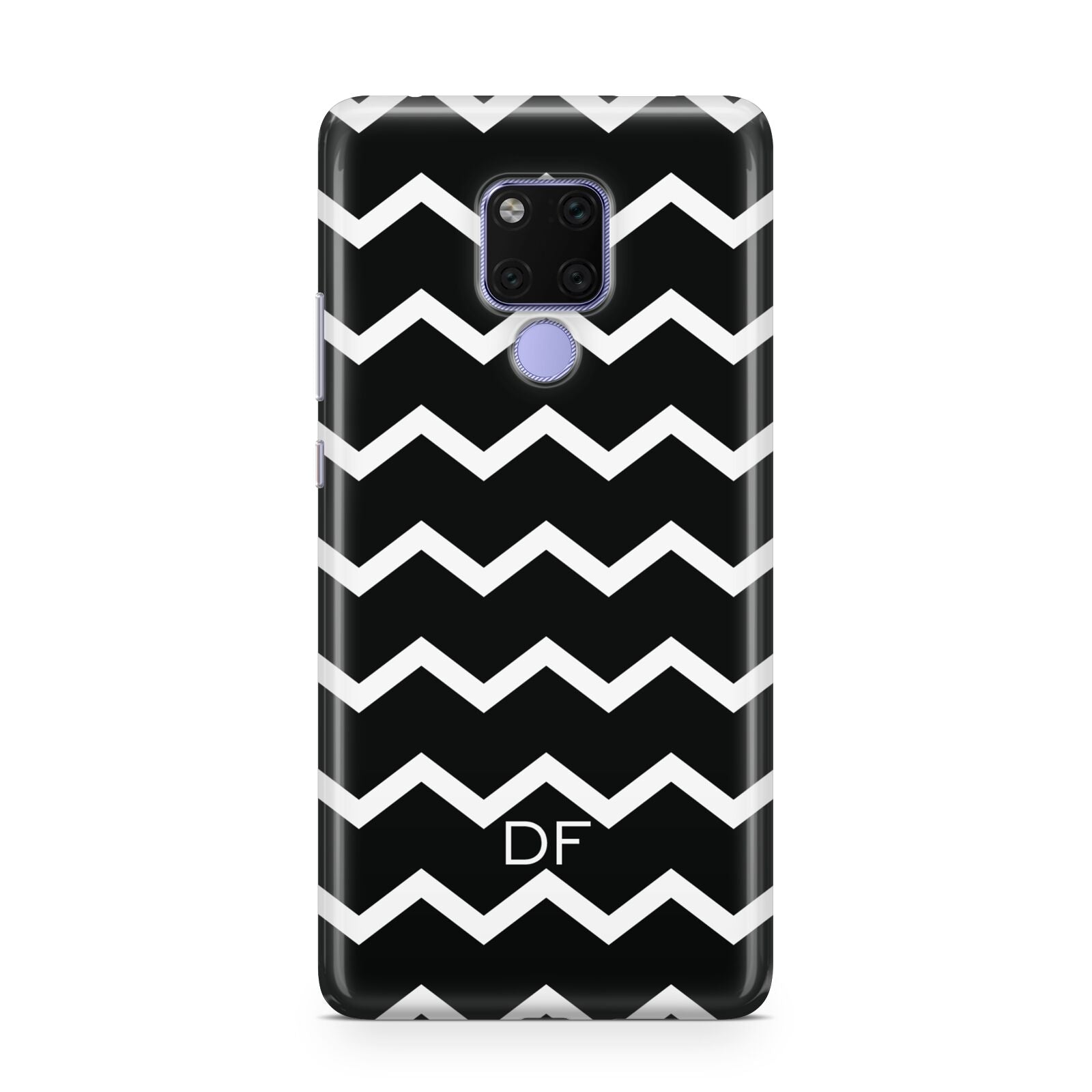 Personalised Chevron Black Huawei Mate 20X Phone Case