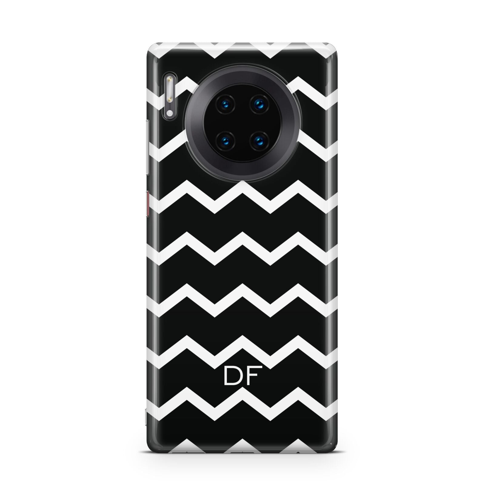 Personalised Chevron Black Huawei Mate 30 Pro Phone Case
