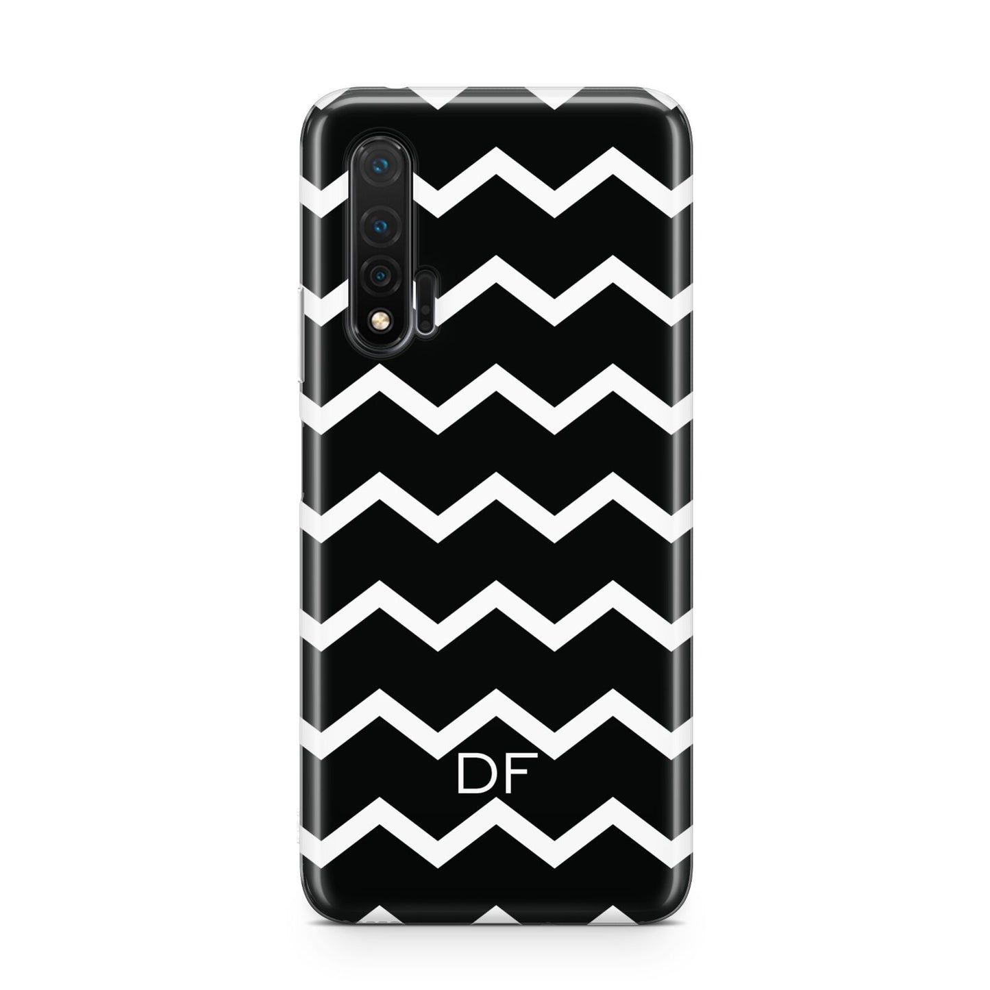Personalised Chevron Black Huawei Nova 6 Phone Case