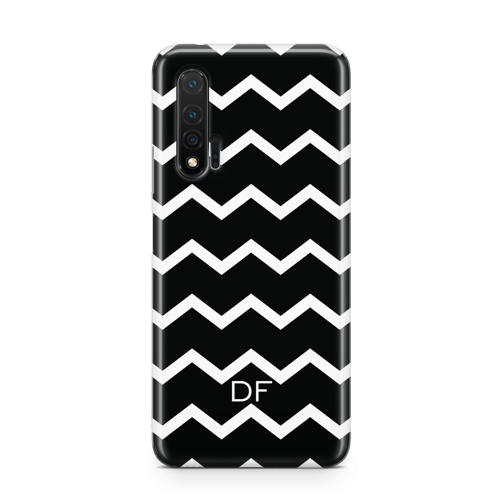 Personalised Chevron Black Huawei Nova 6 Phone Case