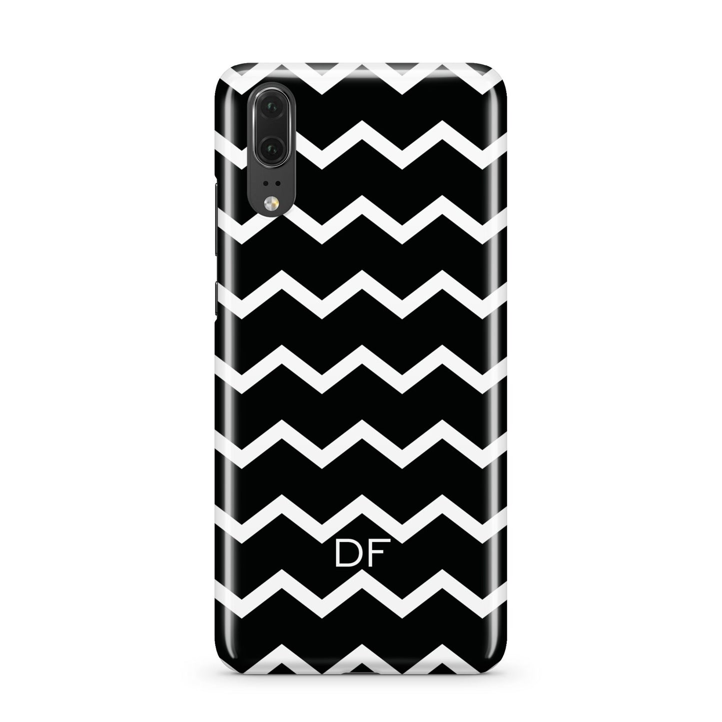 Personalised Chevron Black Huawei P20 Phone Case