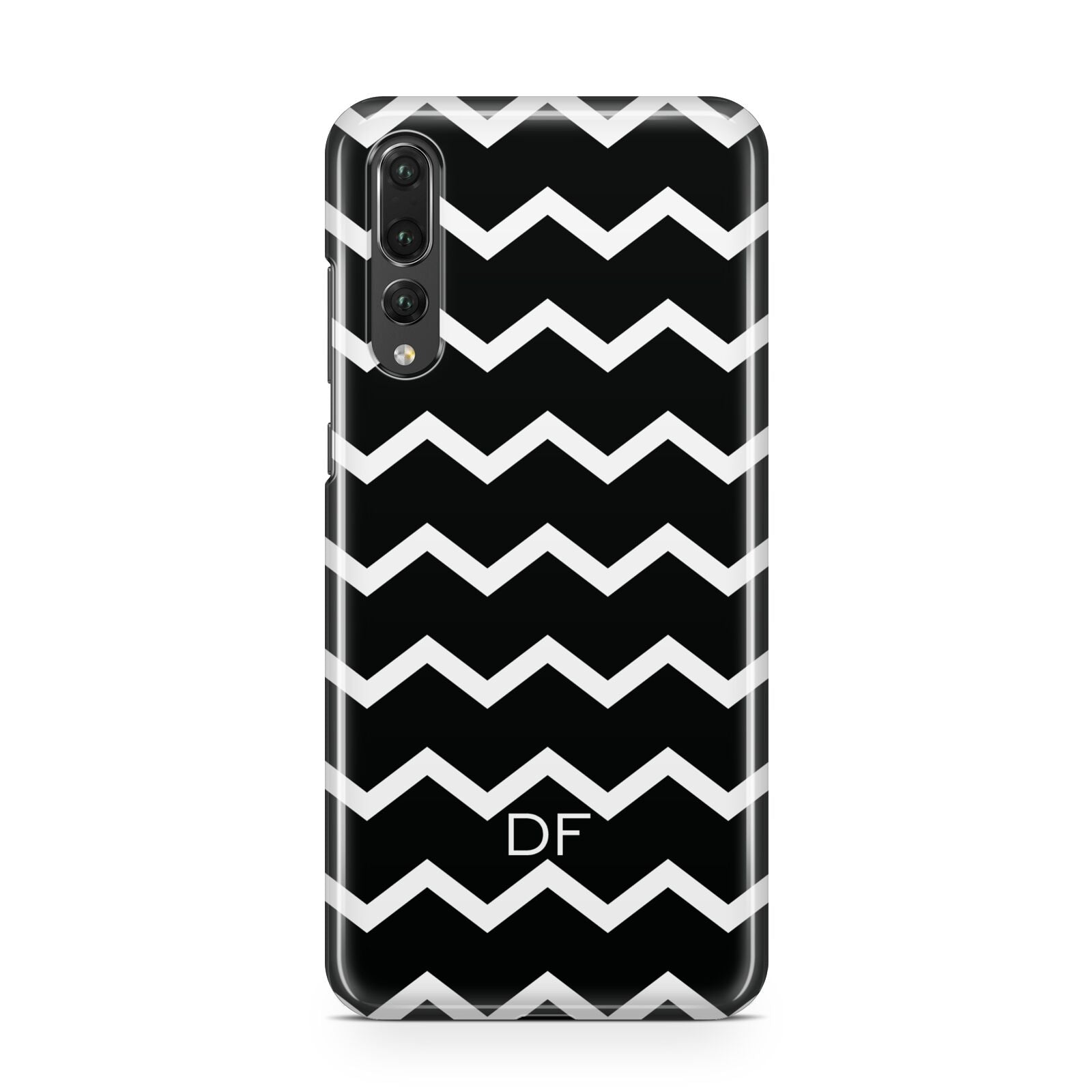 Personalised Chevron Black Huawei P20 Pro Phone Case