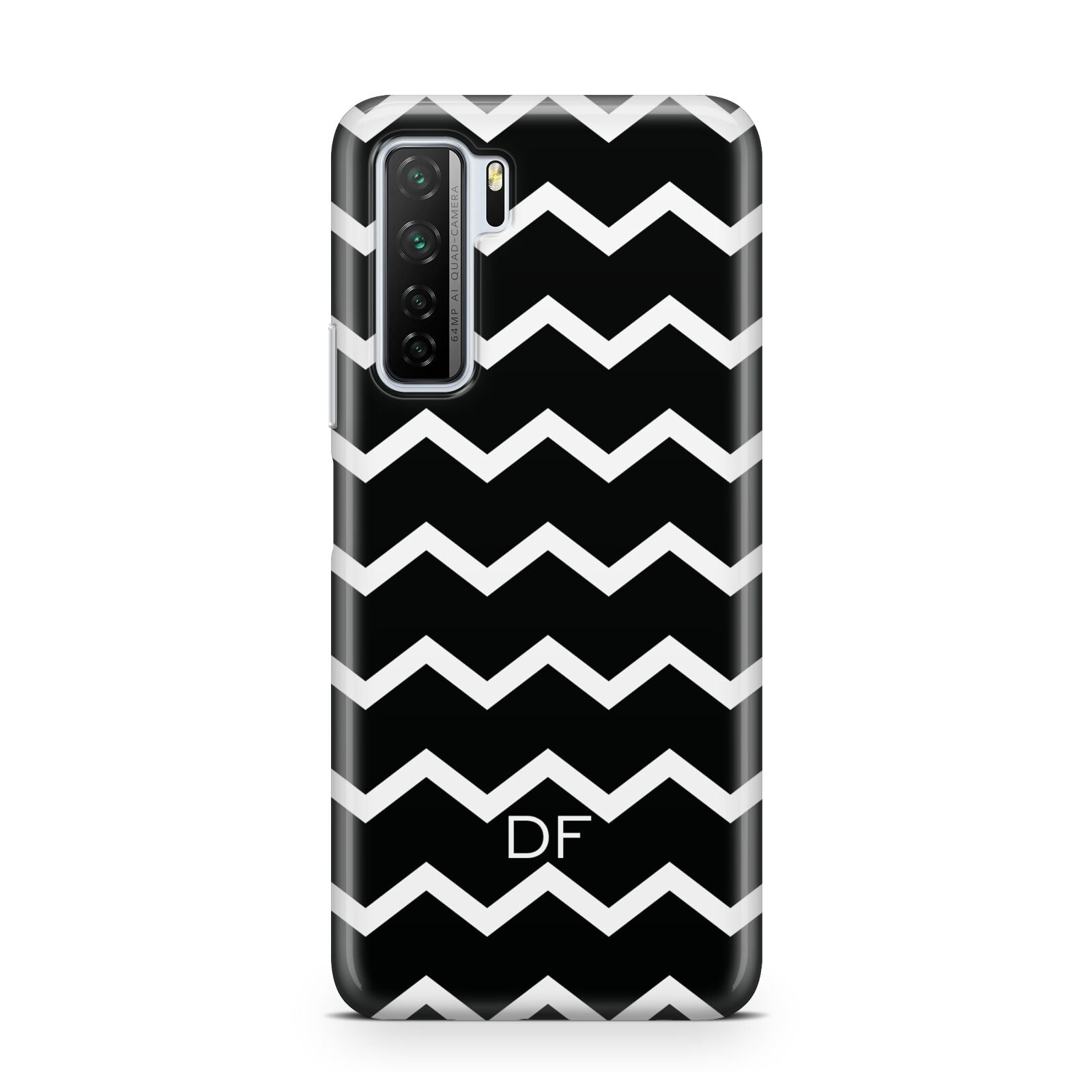 Personalised Chevron Black Huawei P40 Lite 5G Phone Case