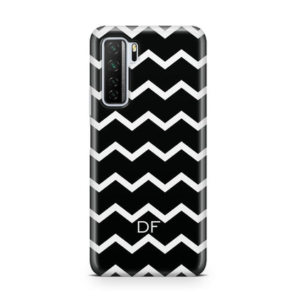 Personalised Chevron Black Huawei P40 Lite 5G Phone Case