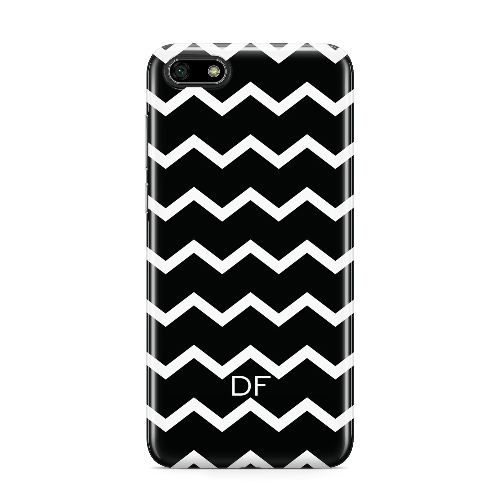 Personalised Chevron Black Huawei Y5 Prime 2018 Phone Case