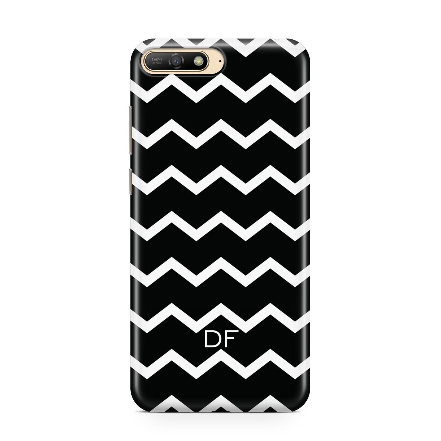 Personalised Chevron Black Huawei Y6 2018