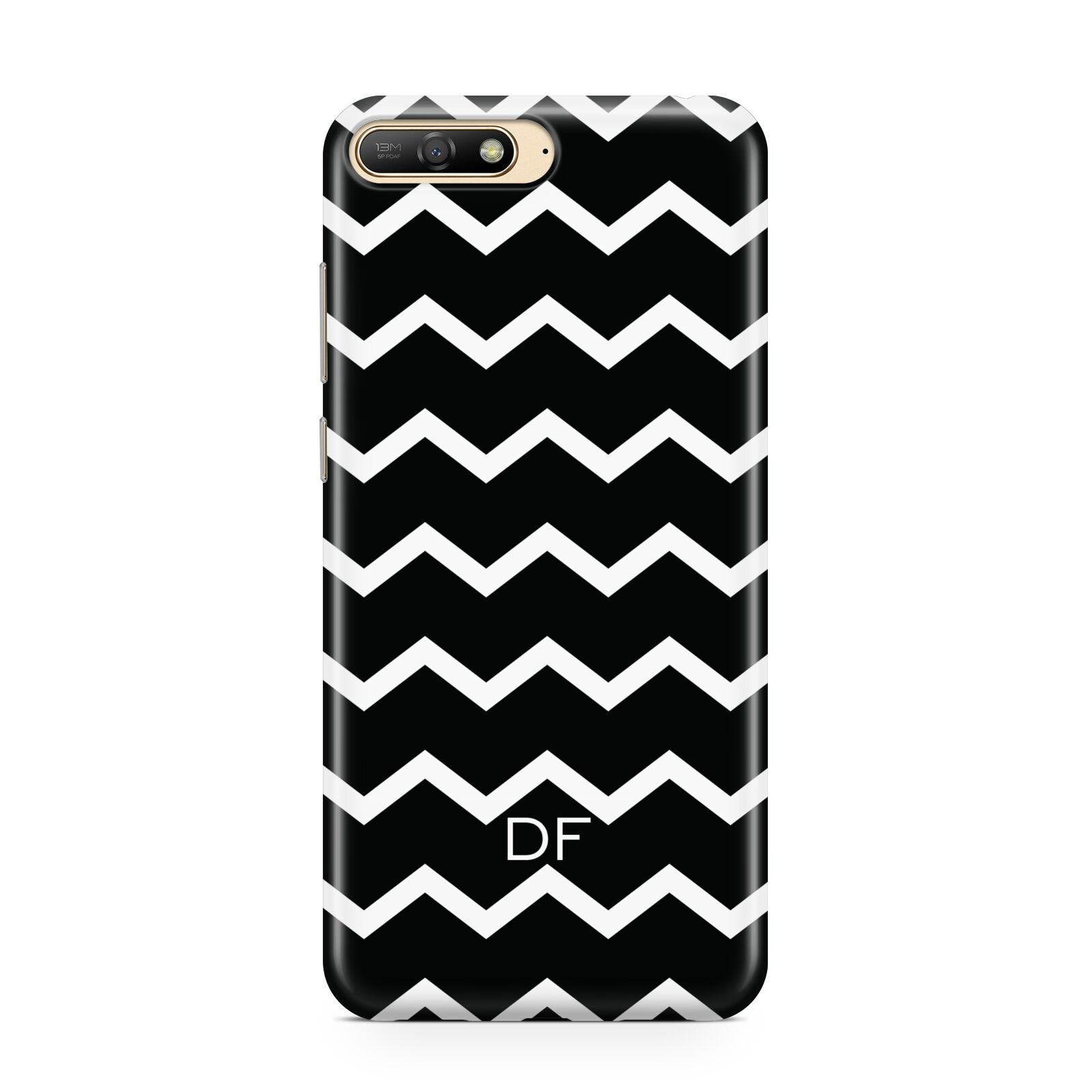 Personalised Chevron Black Huawei Y6 2018