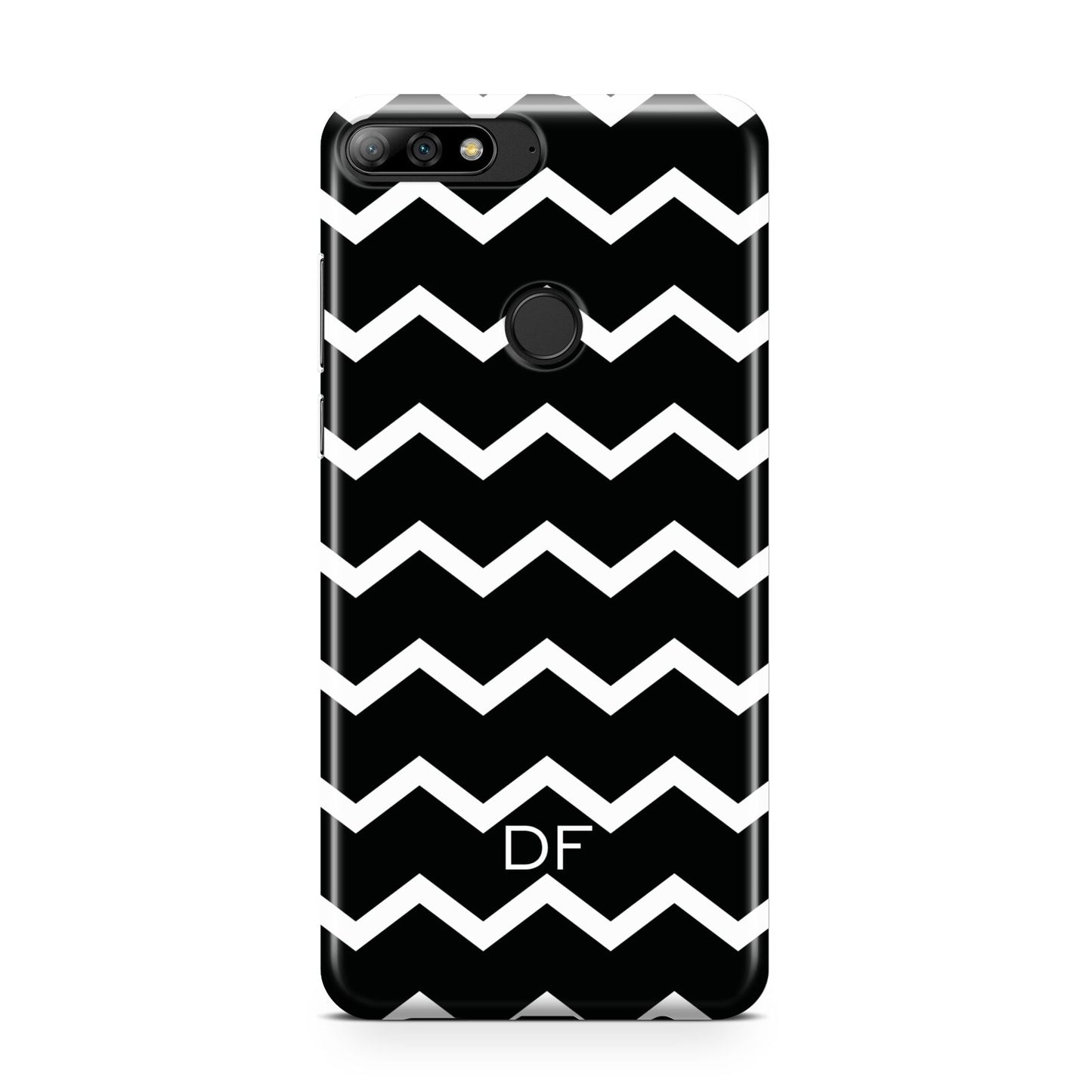 Personalised Chevron Black Huawei Y7 2018