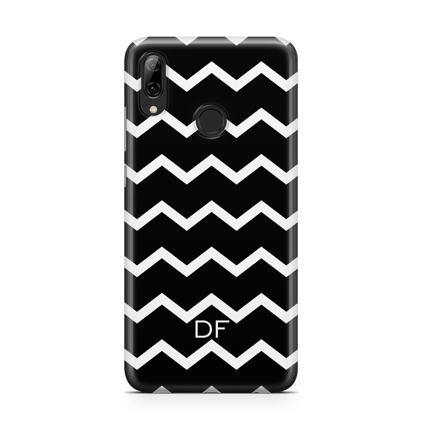 Personalised Chevron Black Huawei Y7 2019