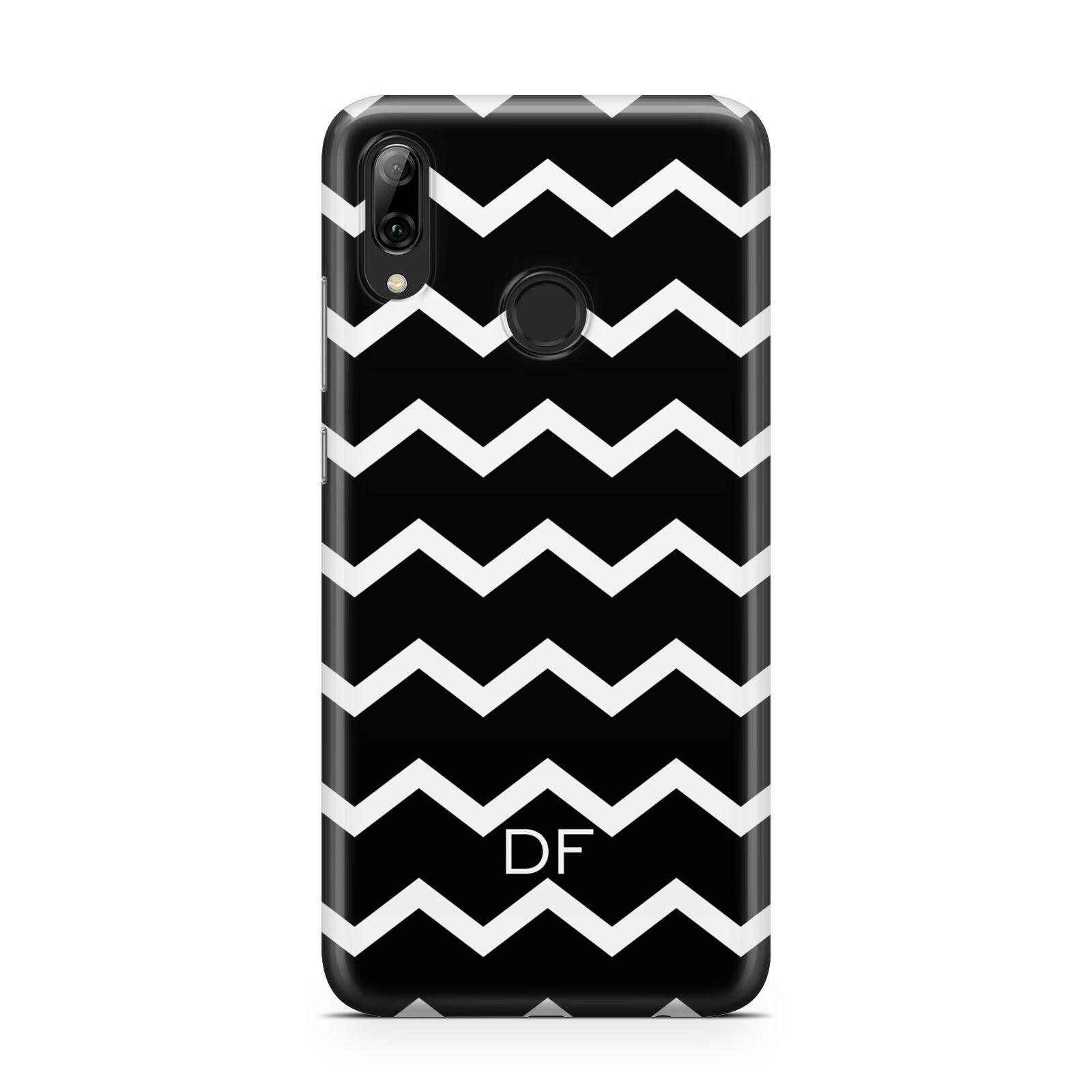 Personalised Chevron Black Huawei Y7 2019