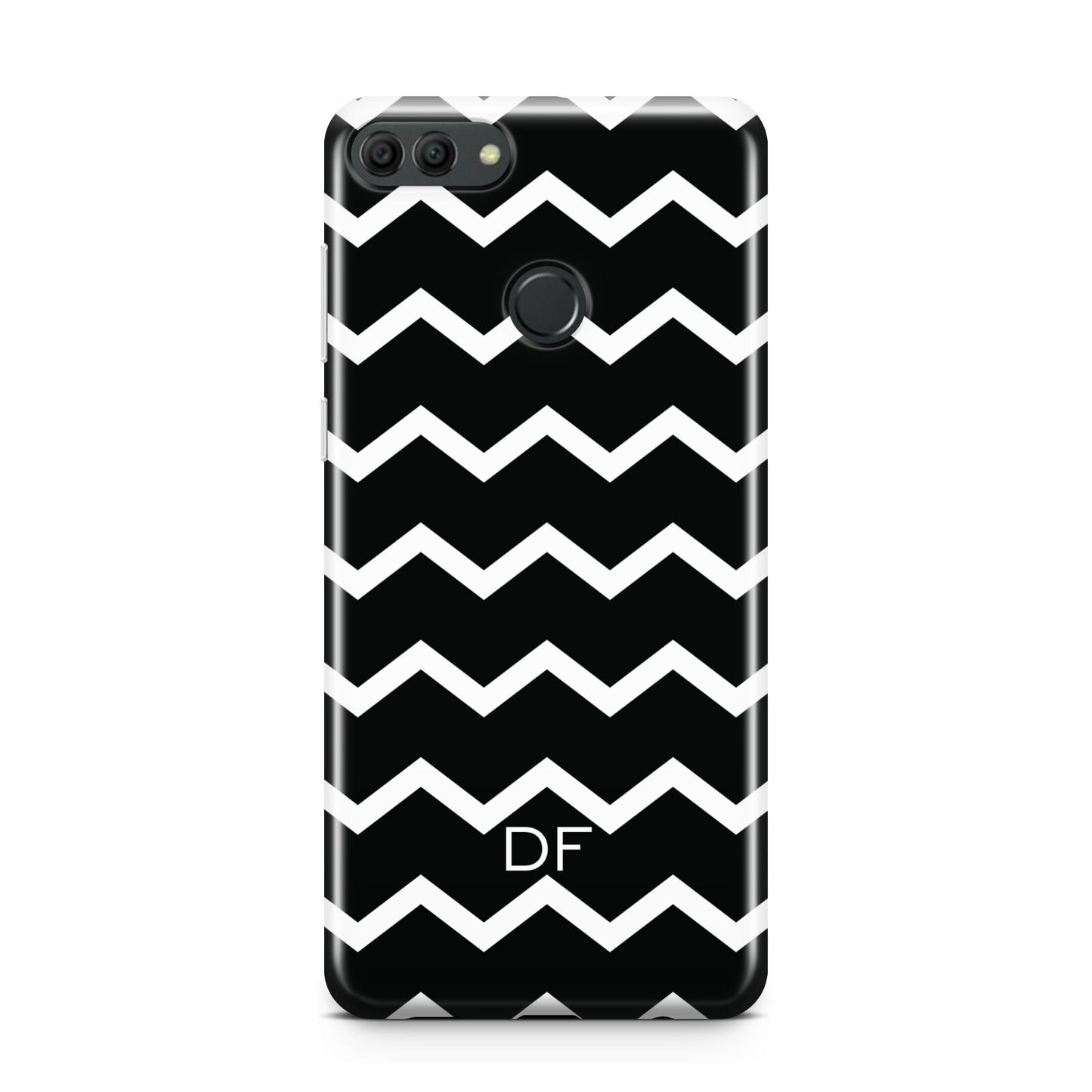 Personalised Chevron Black Huawei Y9 2018