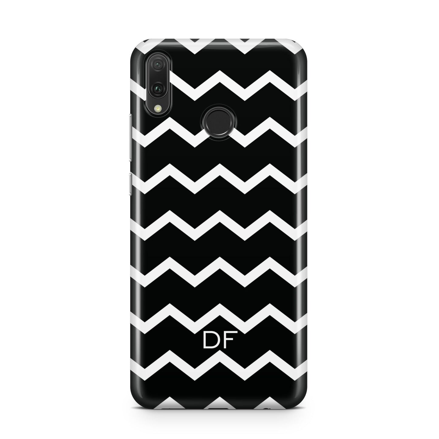Personalised Chevron Black Huawei Y9 2019