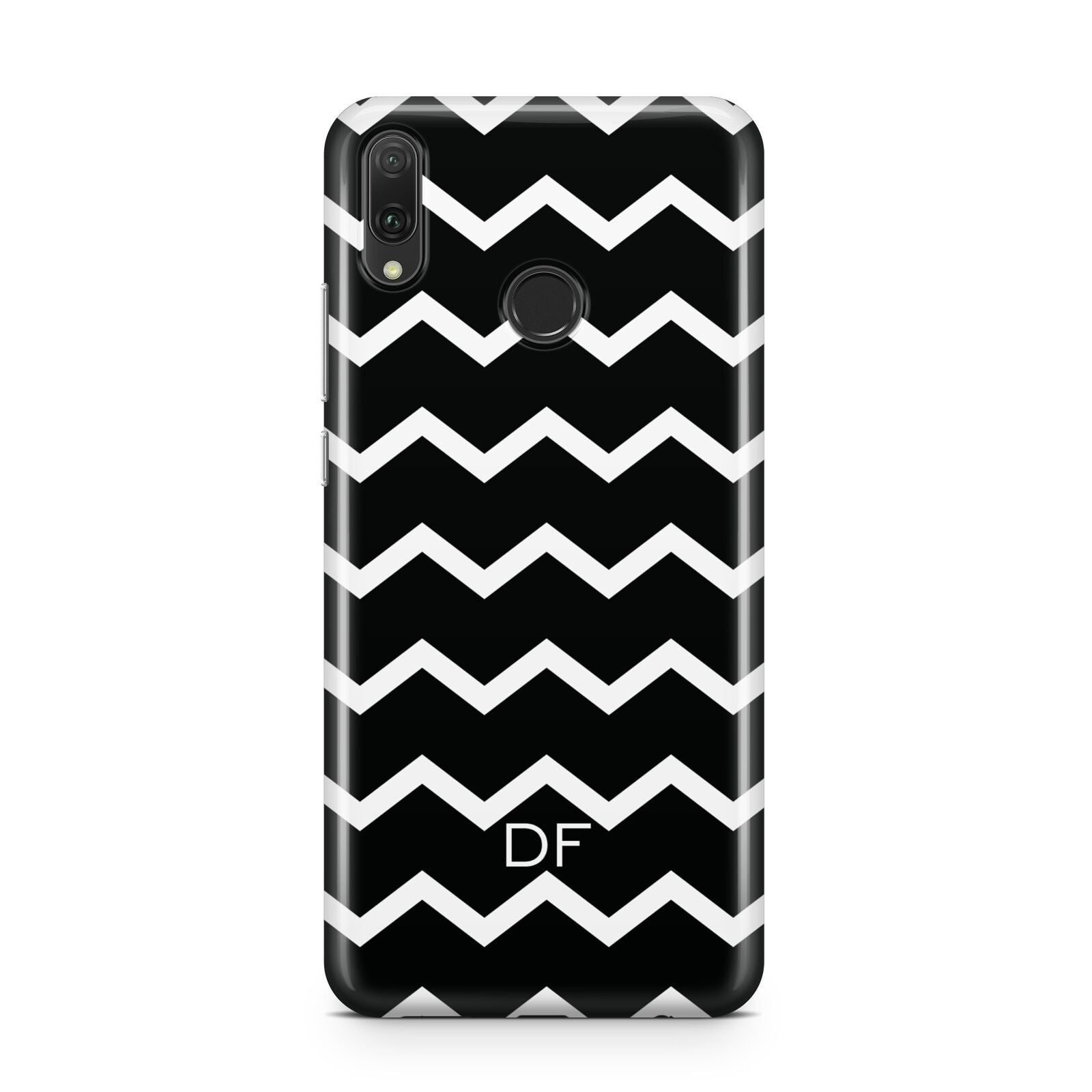 Personalised Chevron Black Huawei Y9 2019