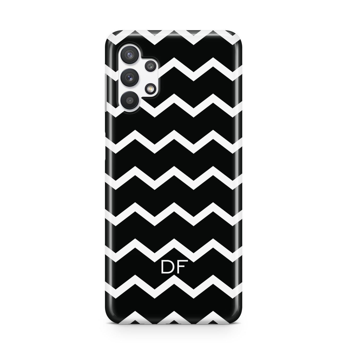 Personalised Chevron Black Samsung A32 5G Case