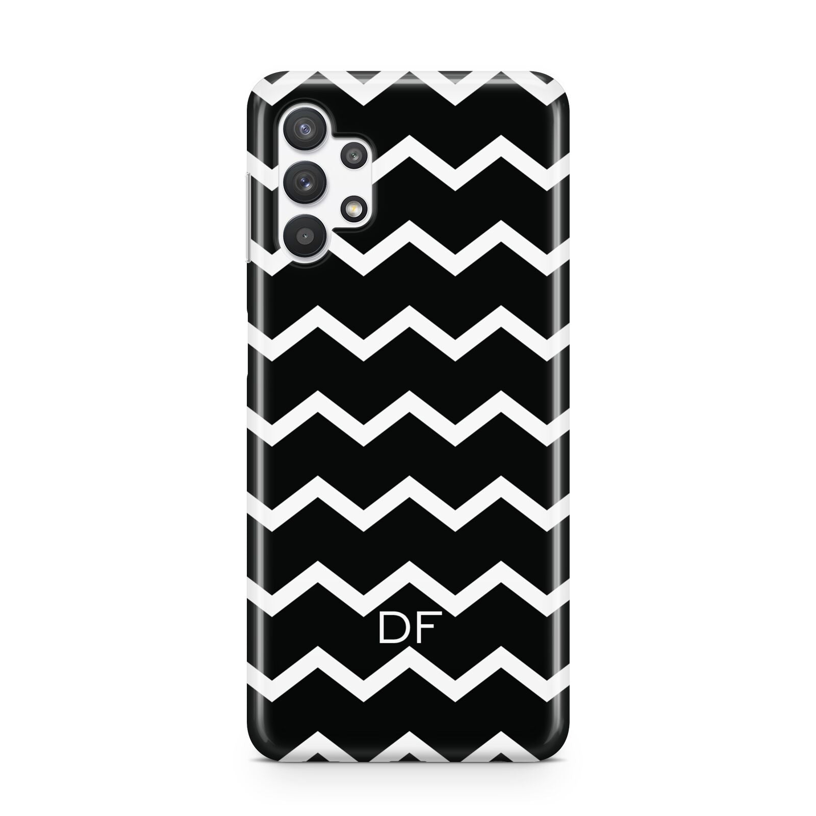 Personalised Chevron Black Samsung A32 5G Case