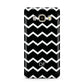 Personalised Chevron Black Samsung Galaxy J7 2016 Case on gold phone