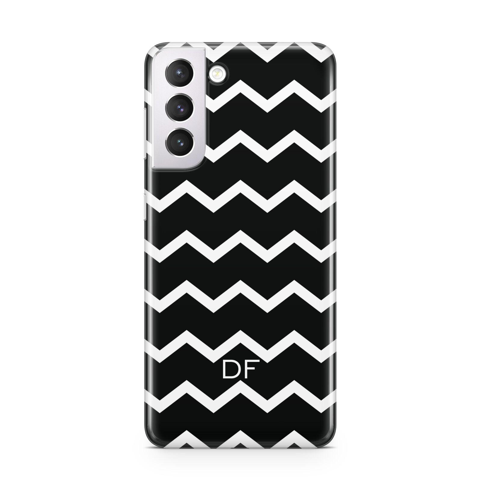 Personalised Chevron Black Samsung S21 Case