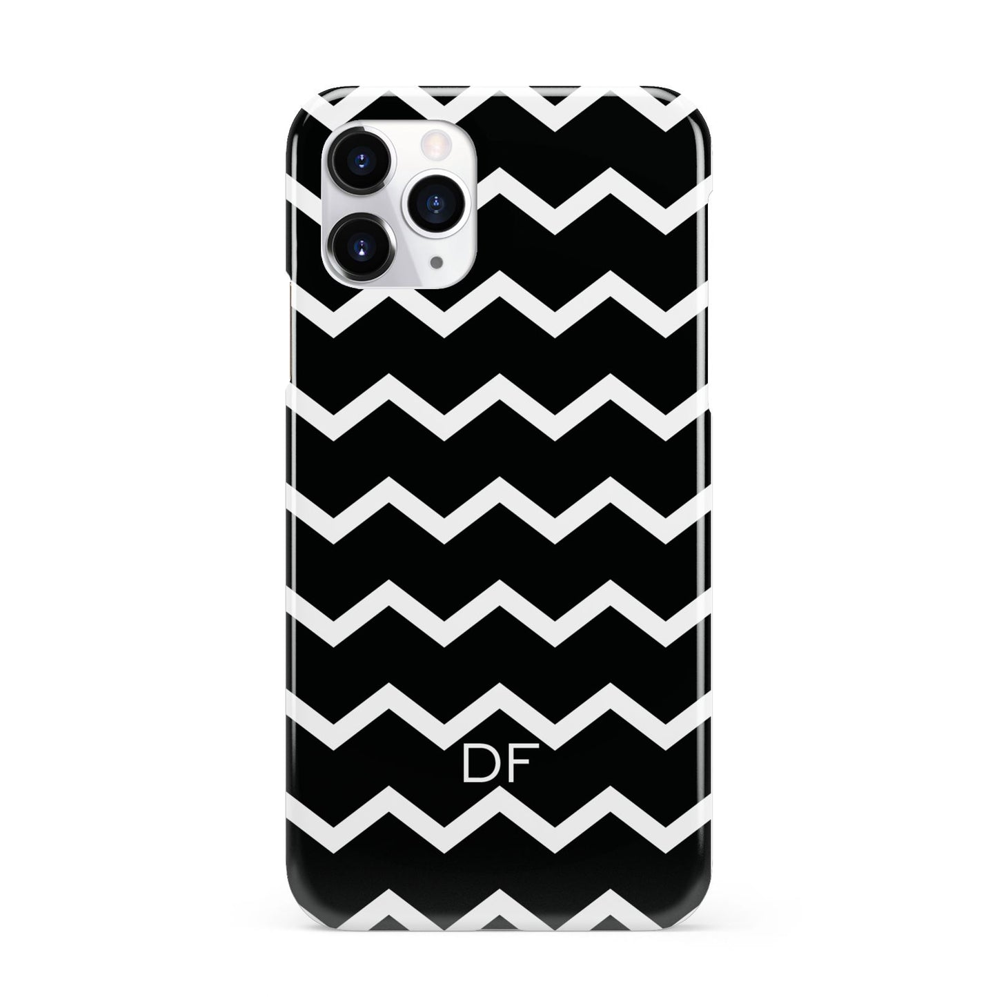 Personalised Chevron Black iPhone 11 Pro 3D Snap Case