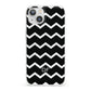 Personalised Chevron Black iPhone 13 Clear Bumper Case